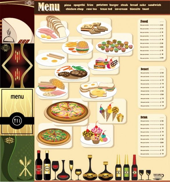 Breakfast Menu Template Free Beautiful Free Table top Restaurant Menu Templates