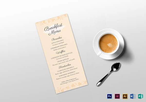 Breakfast Menu Template Free Inspirational Free 25 Dinner Party Menus In Illustrator