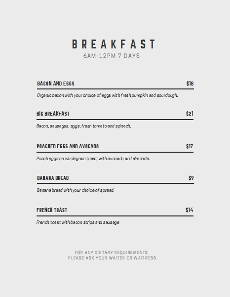 Breakfast Menu Template Free Lovely 11 Free Sample Breakfast Menu Templates Printable Samples