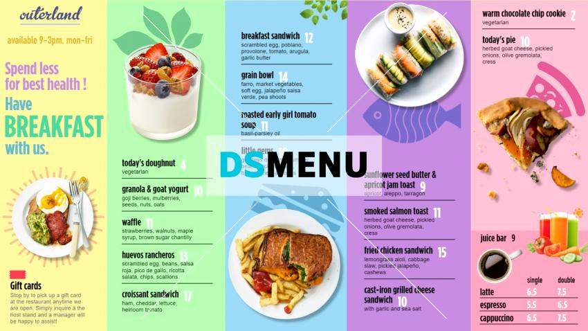 Breakfast Menu Template Free New Breakfast Menu Template for Digital Menu Boards