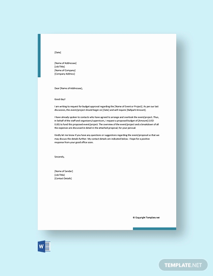 Budget Proposal Template Word Awesome Free Bud Proposal Request Letter Template Word