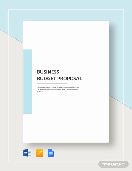 Budget Proposal Template Word Best Of Free 20 Sample Bud Proposal Templates In Google Docs