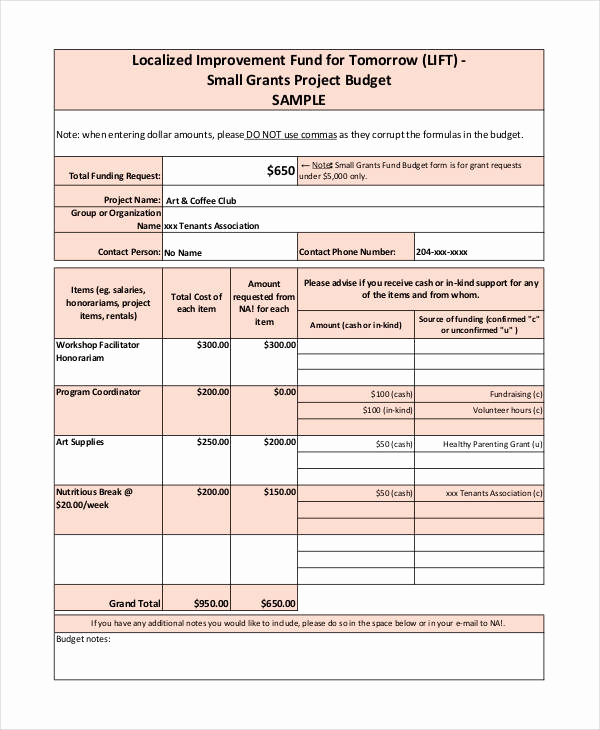 Budget Proposal Template Word Fresh Grant Bud Template 10 Free Pdf Word Documents