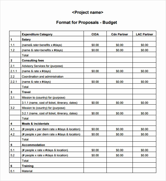 Budget Proposal Template Word Inspirational 14 Bud Proposal Templates