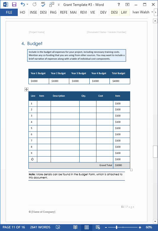 Budget Proposal Template Word Luxury Grant Proposal Template Ms Word Excel – Templates forms