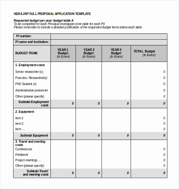 Budget Proposal Template Word New 17 Project Bud Templates Docs Pdf Excel