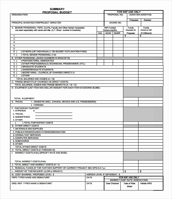 Budget Proposal Template Word Unique Free 10 Bud Proposal Templates In Free Samples