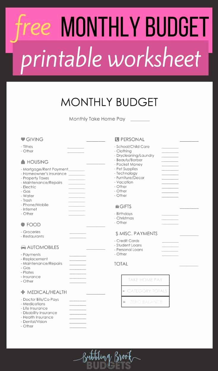 Budget Template Dave Ramsey Beautiful the Best Free Monthly Bud Printable