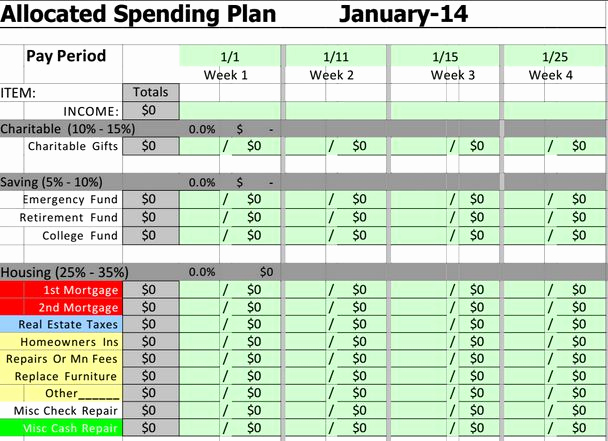 free excel bud template