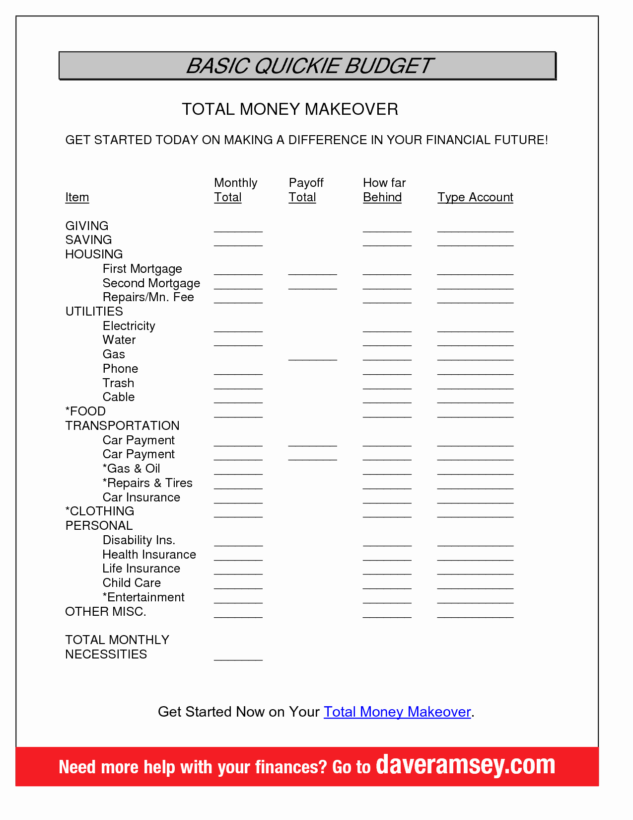 Budget Template Dave Ramsey Inspirational 27 Of Dave Ramsey Monthly Bud Template