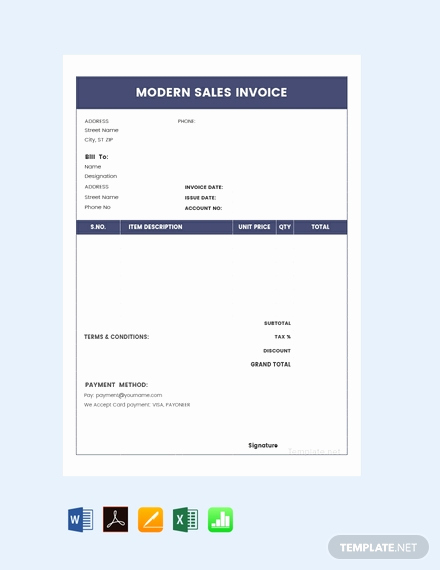 Car Sales Invoice Template Fresh 61 Free Invoice Templates In Pdf