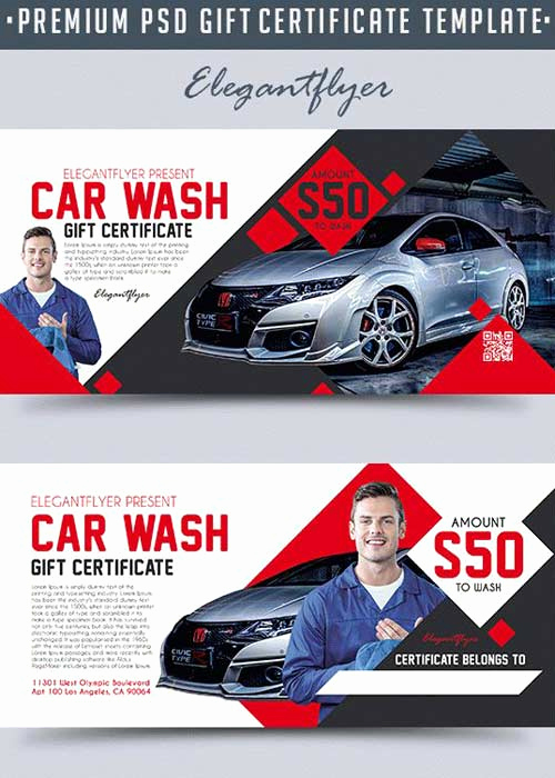 Car Wash Gift Certificate Template Beautiful Flyers Страница 4