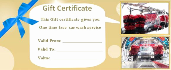 Car Wash Gift Certificate Template Luxury 16 Personalized Auto Detailing Gift Certificate Templates