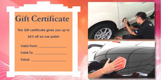 Car Wash Gift Certificate Template New 16 Personalized Auto Detailing Gift Certificate Templates