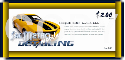 Car Wash Gift Certificate Template New Contact Sacramento Mobile Auto Detailing