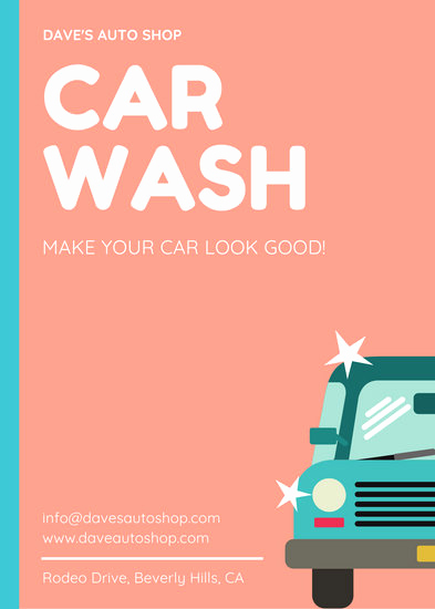 Car Wash Gift Certificate Template New Customize 44 Car Wash Flyer Templates Online Canva