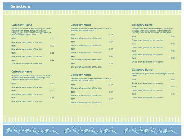 Catering Menu Template Word Fresh Free Restaurant Menu Templates Microsoft Word Templates