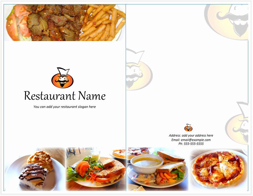 Catering Menu Template Word New Food Restaurant Menu Template Word Templates