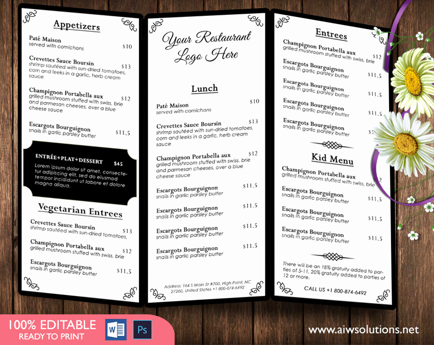 Catering Menu Template Word Unique Design &amp; Templates Menu Templates Wedding Menu Food