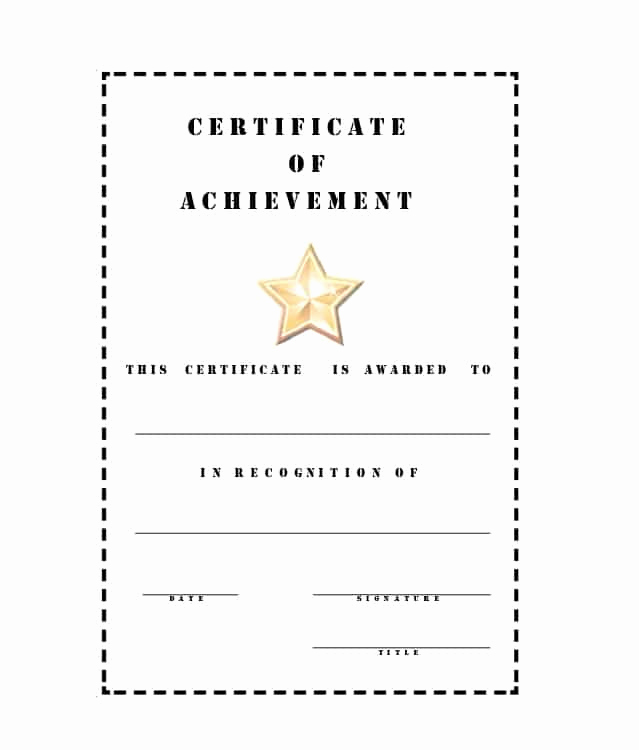 Certificate Of Accomplishment Template Awesome 40 Great Certificate Of Achievement Templates Free