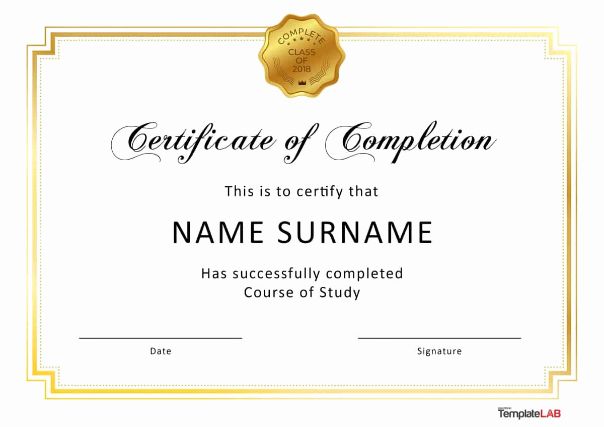 Certificate Of Accomplishment Template Best Of 40 Fantastic Certificate Of Pletion Templates [word