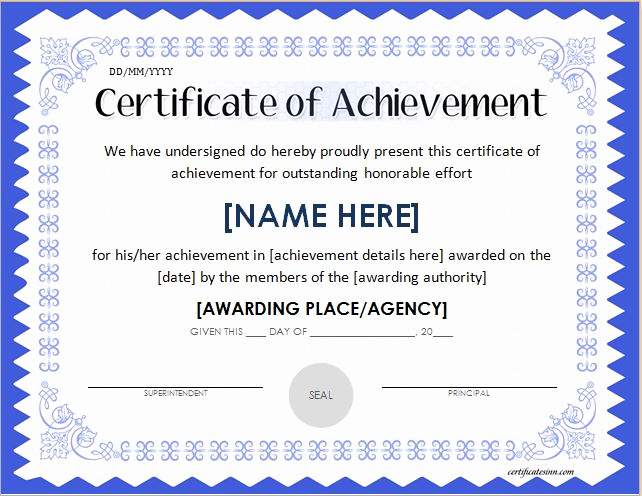 Certificate Of Accomplishment Template Fresh Scholarship Award Certificate Template