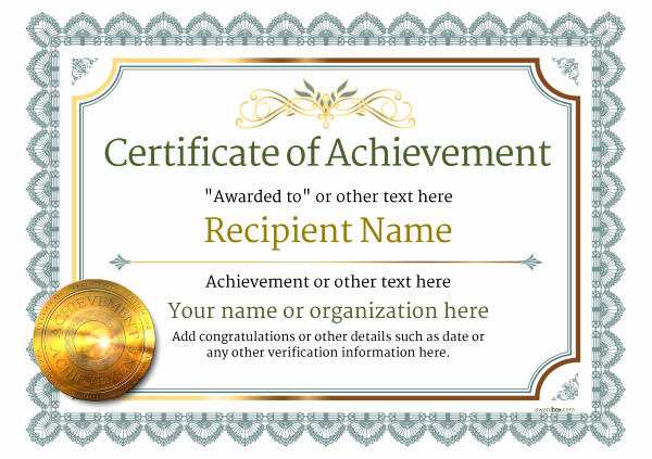 Certificate Of Accomplishment Template Lovely Certificate Of Achievement Free Templates Easy to Use