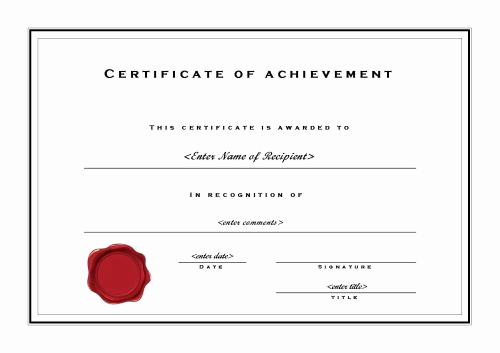 Certificate Of Accomplishment Template Luxury Free Printable Certificates Of Achievement