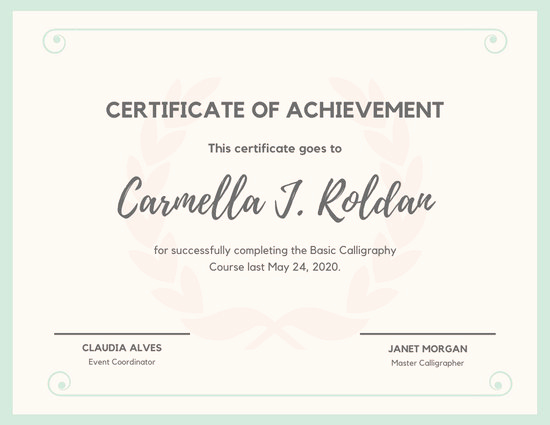 Certificate Of Accomplishment Template Unique Customize 41 Achievement Certificate Templates Online Canva