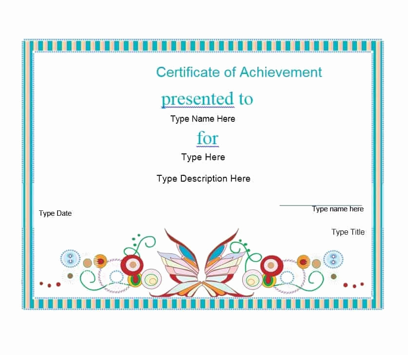 Certificate Of Achievement Template Free Best Of 40 Great Certificate Of Achievement Templates Free