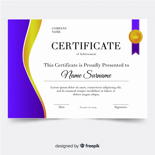 Certificate Of Achievement Template Free Lovely Certificate Of Achievement Template Vector