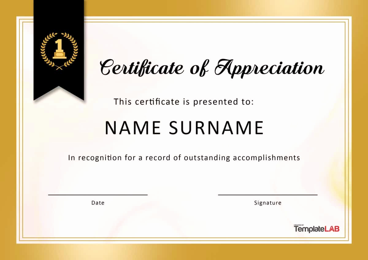 Certificate Of Appreciation Template Powerpoint Lovely 30 Free Certificate Of Appreciation Templates and Letters