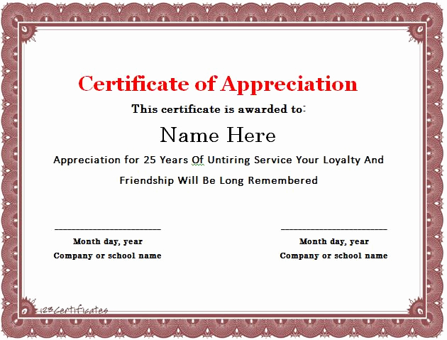 Certificate Of Appreciation Template Powerpoint Luxury 31 Free Certificate Of Appreciation Templates and Letters