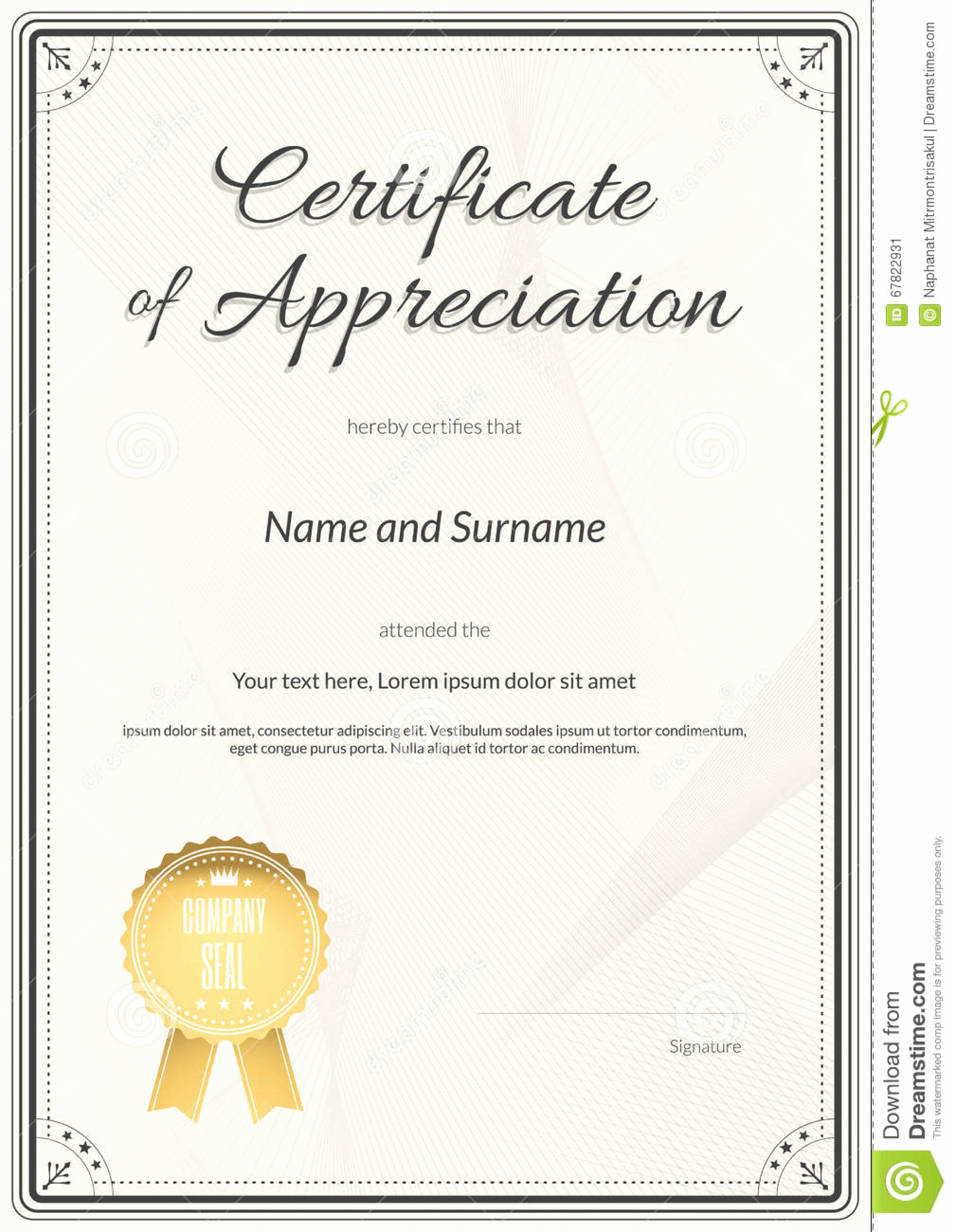 Certificate Of Appreciation Template Powerpoint Luxury Template Certificate Appreciation Ppt