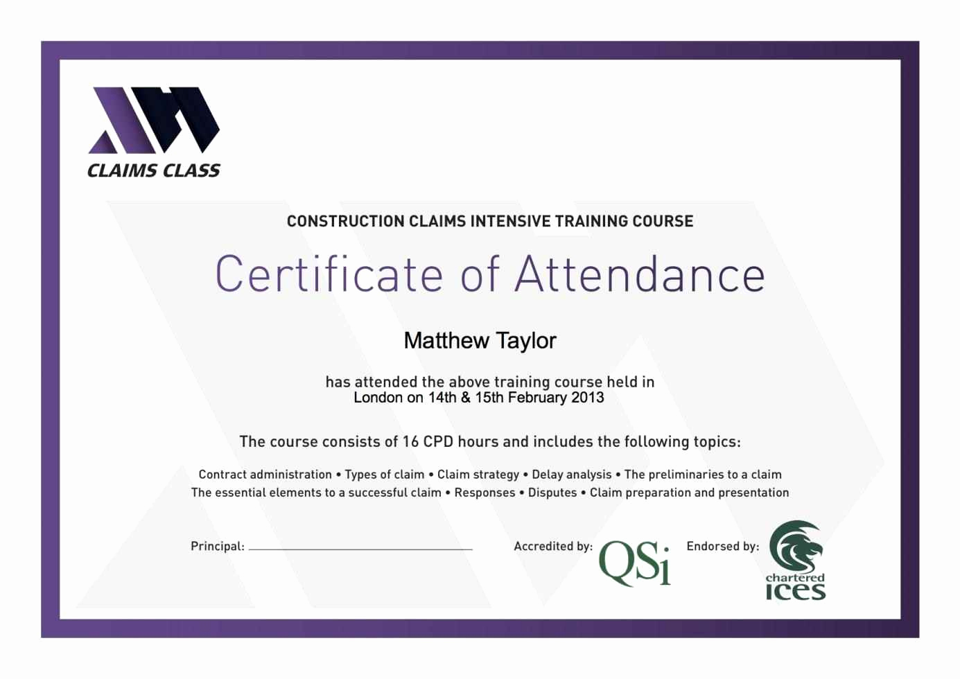 Certificate Of attendance Template Free Awesome Certificate attendance Template Template Update234