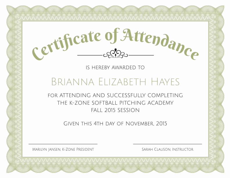 Certificate Of attendance Template Free Unique formal Certificate Of Appreciation Template 2