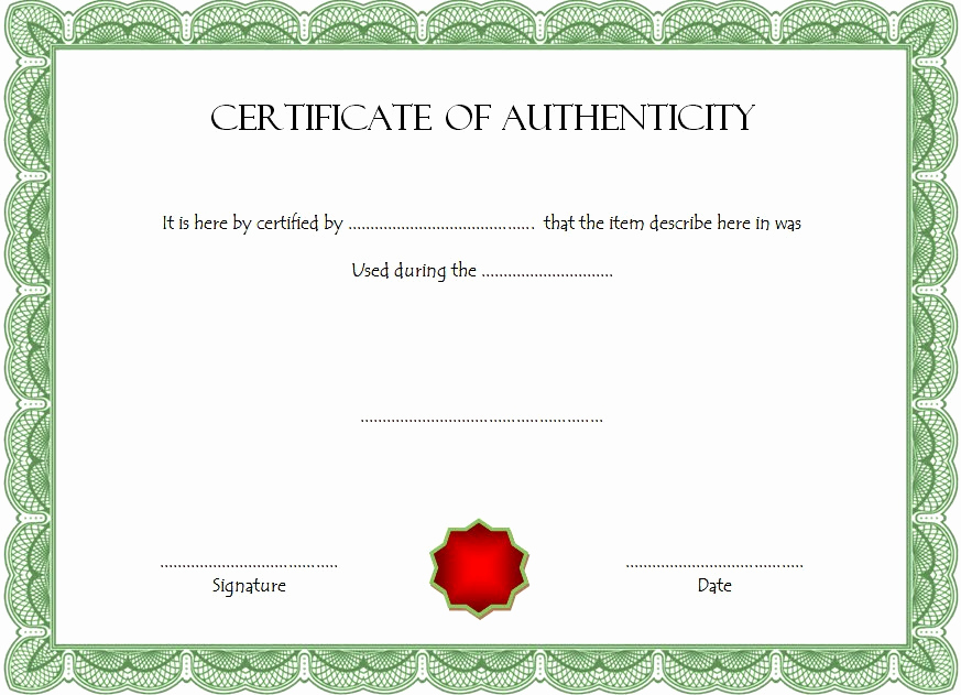 Certificate Of Authenticity Photography Template Beautiful Certificate Of Authenticity Templates Free [10 Limited