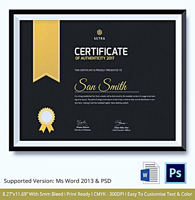 Certificate Of Authenticity Photography Template Lovely Certificate Of Authenticity Template What Information to