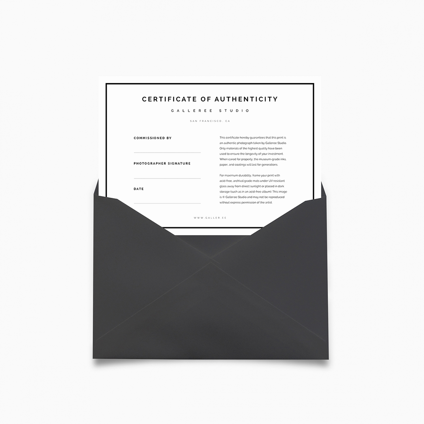 Certificate Of Authenticity Photography Template New Certificates Authenticity