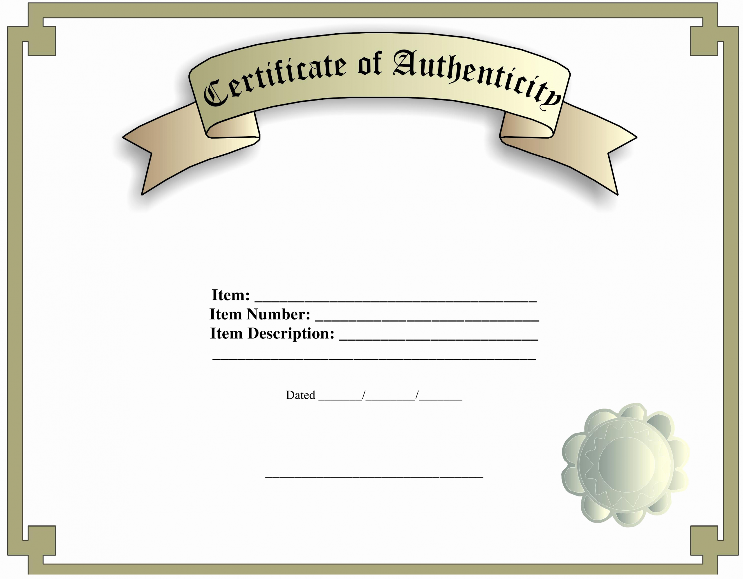 Certificate Of Authenticity Photography Template Unique Certificate Of Authenticity Template