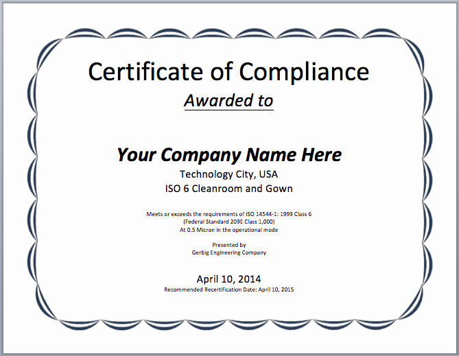 Certificate Of Compliance Template Beautiful Printable Certificates Archives Microsoft Word Templates