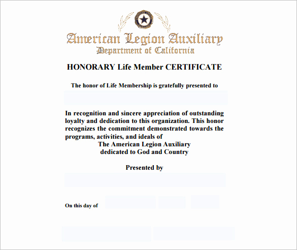 Certificate Of Life Template Lovely 10 Membership Certificate Templates