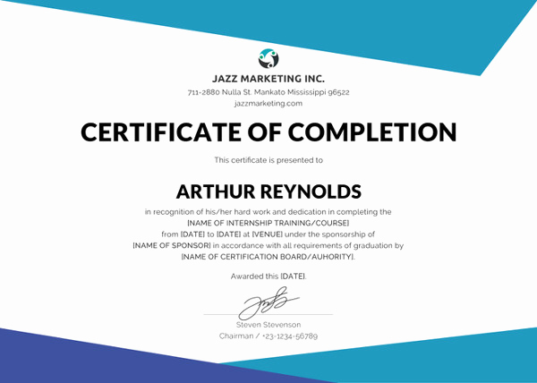 Certificates Of Completion Template Awesome Printable Certificate Template 35 Adobe Illustrator