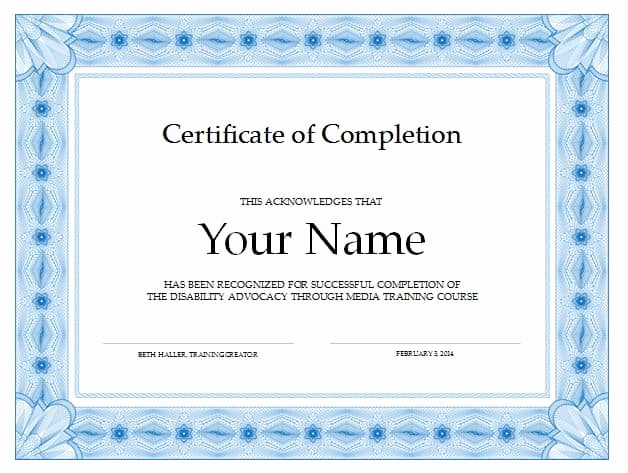 Certificates Of Completion Template Best Of 13 Certificate Of Pletion Templates Excel Pdf formats