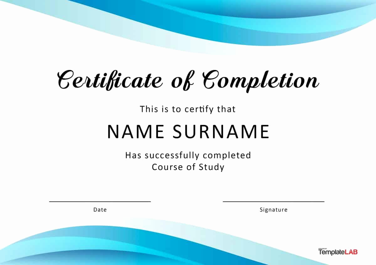 Certificates Of Completion Template Elegant 40 Fantastic Certificate Of Pletion Templates [word