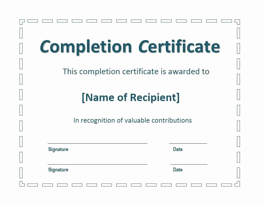 Certificates Of Completion Template Inspirational Printable Doc File Certificate Of Pletion Template 05