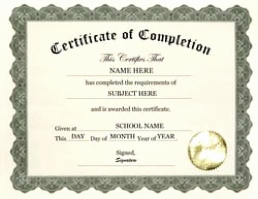 Certificates Of Completion Template Lovely 7 Free Certificate Of Pletion Templated Excel Pdf formats