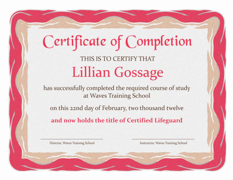 Certificates Of Completion Template Unique Certificate Of Pletion Templates