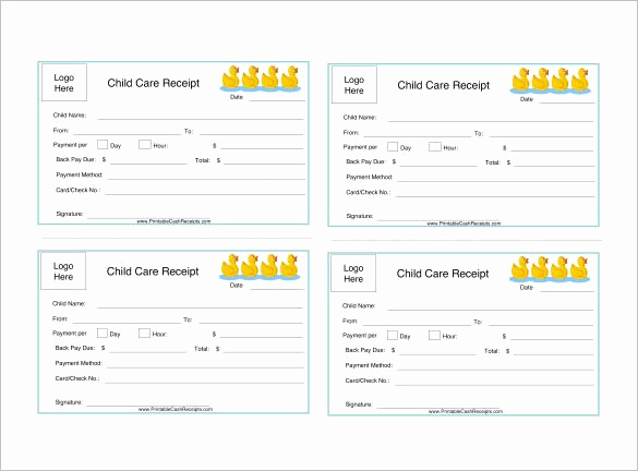 Child Care Invoice Template Beautiful Daycare Receipt Template – 12 Free Word Excel Pdf