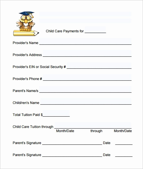 Child Care Invoice Template Unique 21 Daycare Receipt Templates Pdf Doc